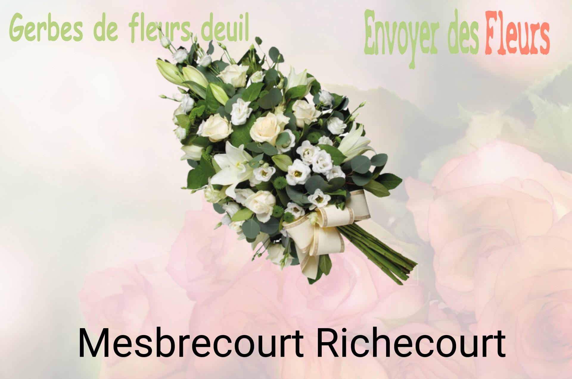 Gerbe de fleurs de deuil livrée à Mesbrecourt-Richecourt